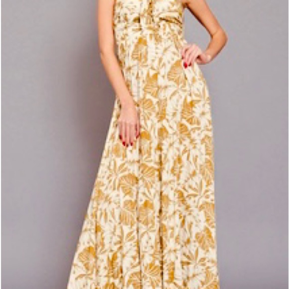 Beautiful Maxi Jumpsuit Hawaiian Print